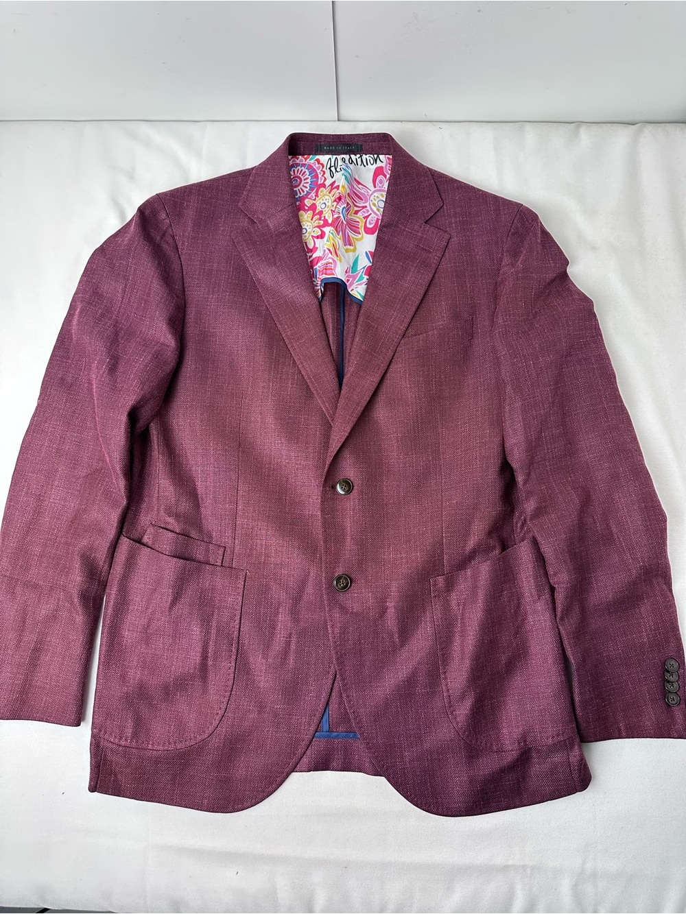 Fratelli Tallia Di Delfino High Quality Italian Summer Sports Coat w/ Lana Wool